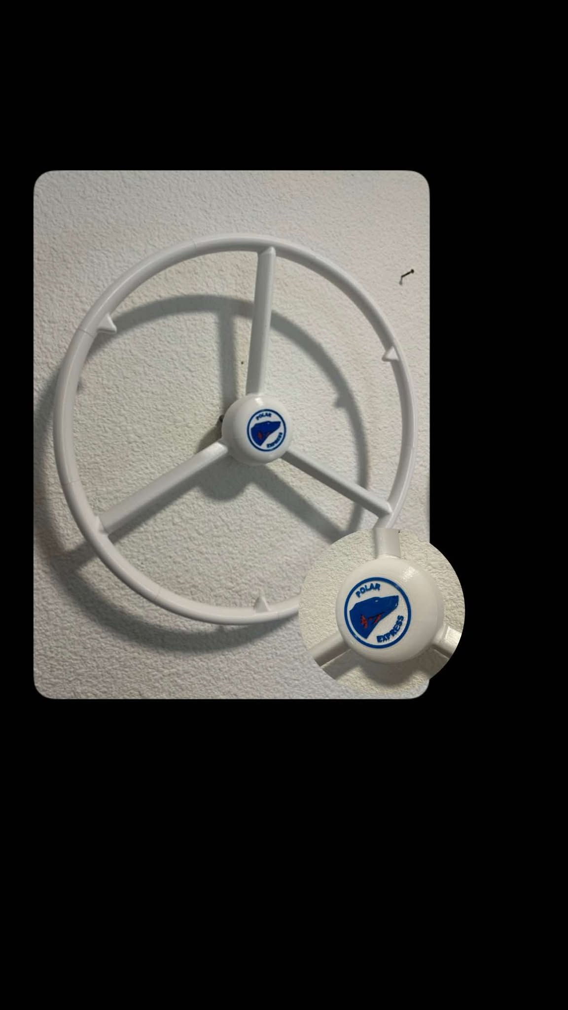 volant 3 branche 53 blanc logo polard express