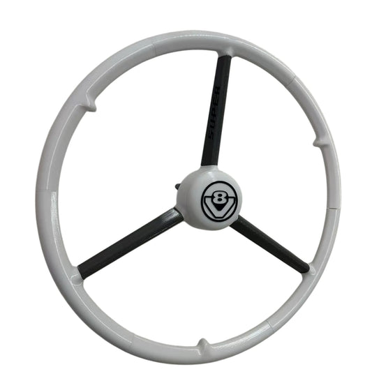 Volant 50 cm Blanc et Branches Noir V8 SCANIA, Volant de simulation camion, Logitech, Thrustmaster