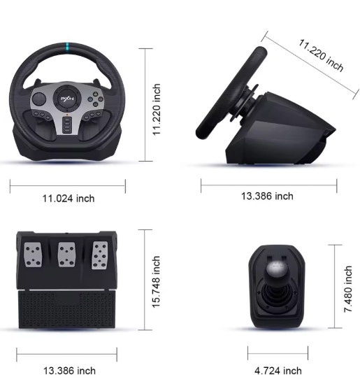 PXN V9 Gen2/V9 Gaming Steering Wheel 270°/900° Racing Simulator for PS4,PS3,PC Windows 7/8/10/11,Xbox One,Xbox Series X/S