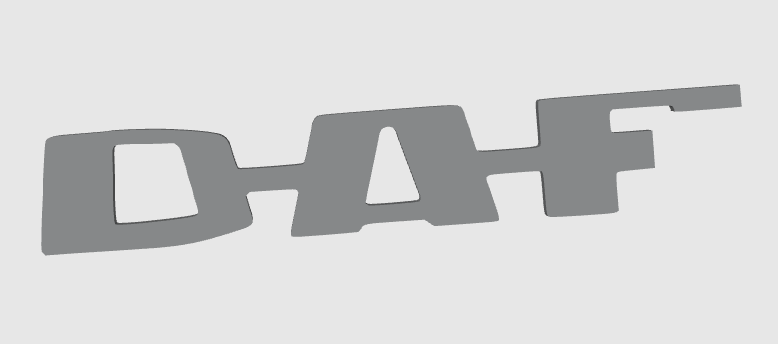DAF – Logo et décorations puissantes pour setup gaming, bureau et camions. Un design robuste et durable pour un style affirmé
