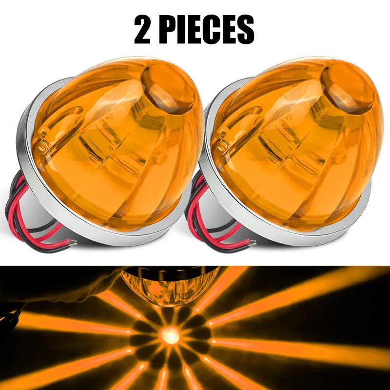 12V 24V Big Watermelon Led Marker Light Turn Signal Lamp Indicators Warning Light For Truck Trailers Caravan Bus Van Lorry