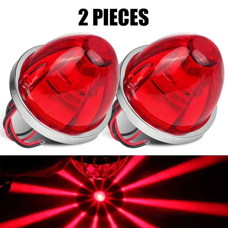 12V 24V Big Watermelon Led Marker Light Turn Signal Lamp Indicators Warning Light For Truck Trailers Caravan Bus Van Lorry