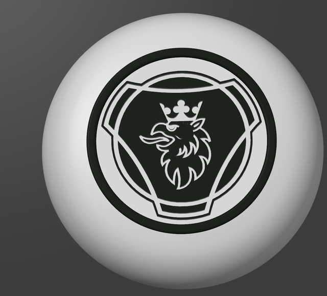 Capôt Logo Scania pour volant 50 cm