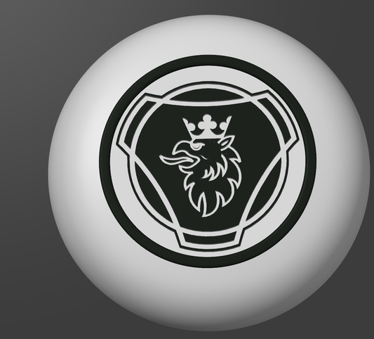 Capôt Logo Scania pour volant 50 cm