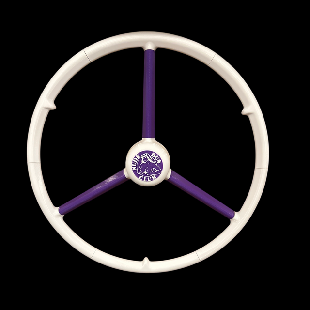 Volant Bicolorie Blanc violet Logo nude bus club