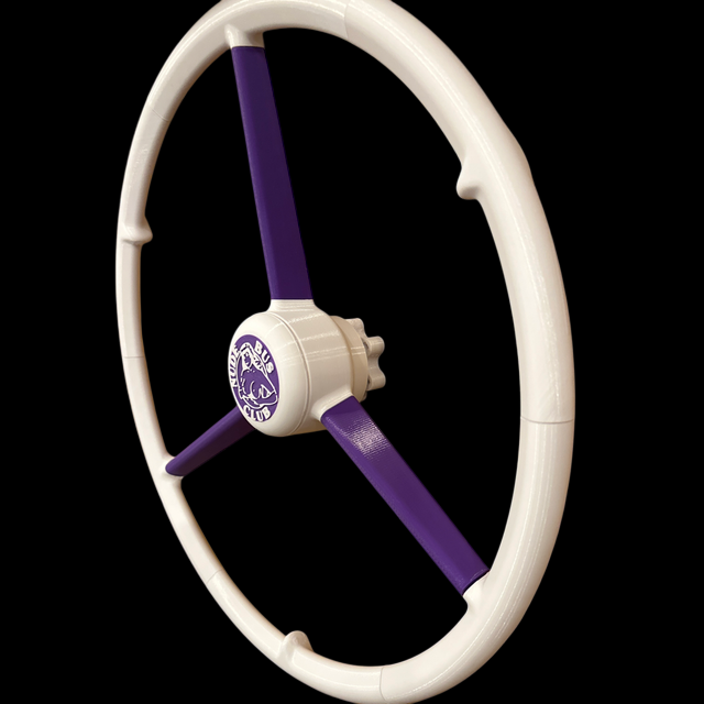 Volant Bicolorie Blanc violet Logo nude bus club