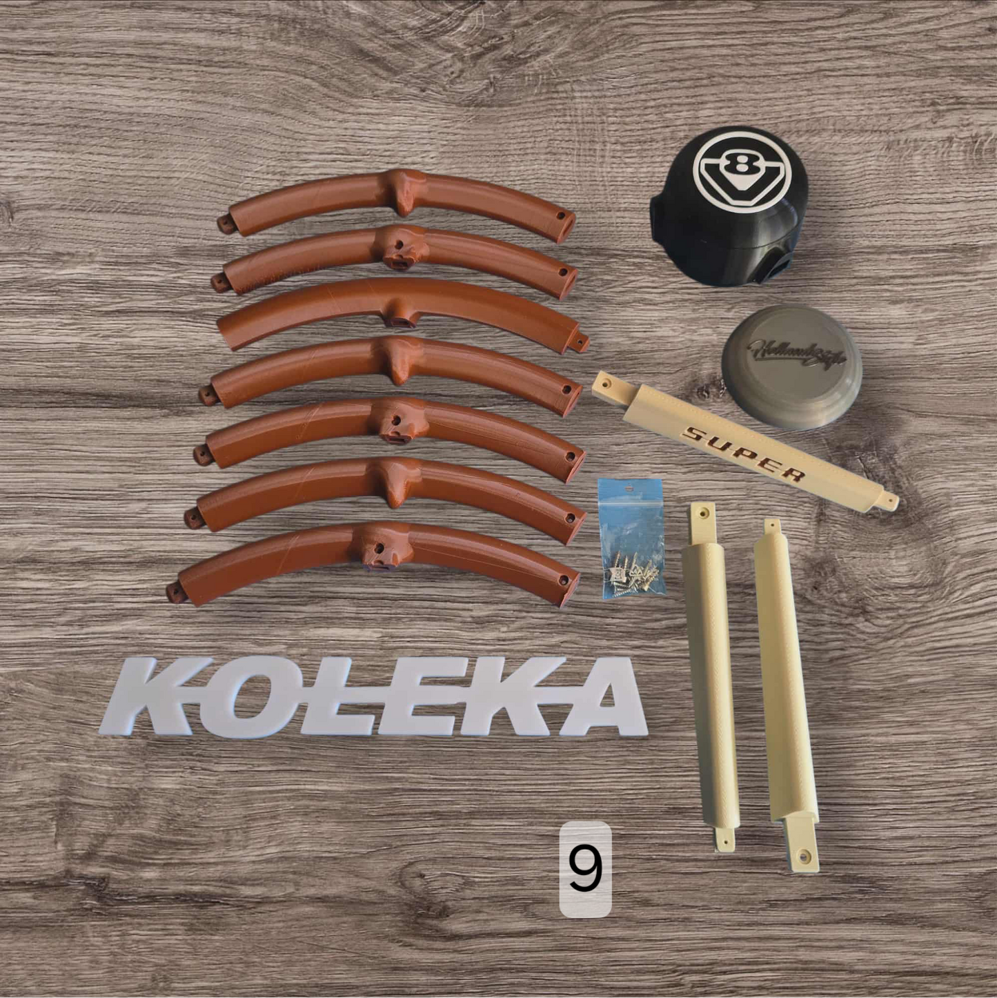 Volant 3 branches 50 cm numéro 9