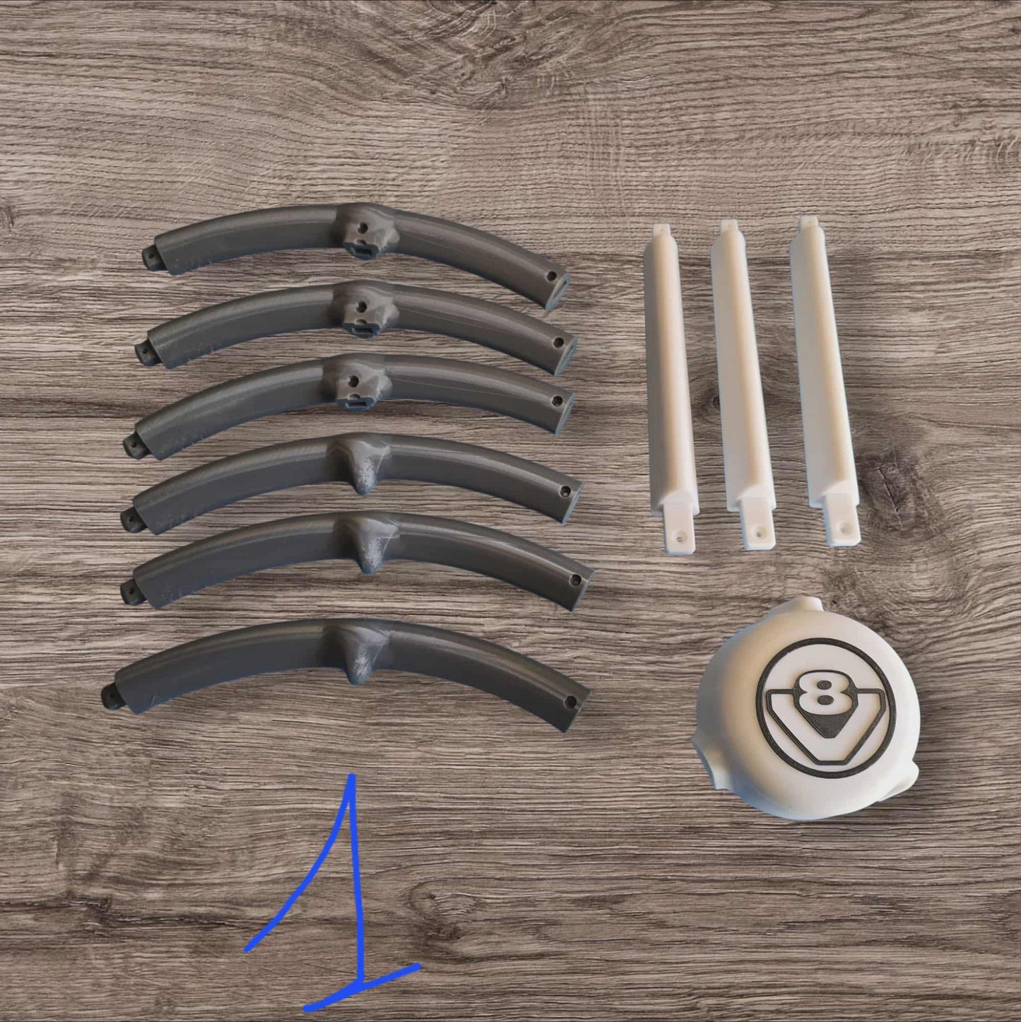 Volant 3 branches 50 cm numéro 1