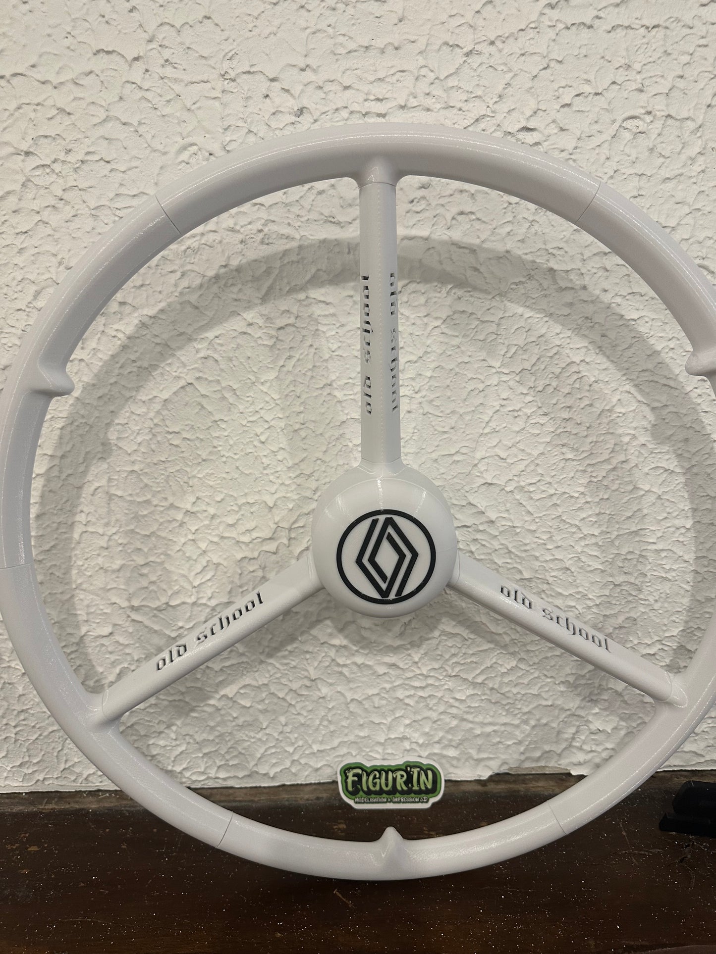 Volant 3 branches, Volant 50 cm blanc Renault, Volant de simulation camion, Logitech, thrustmaster