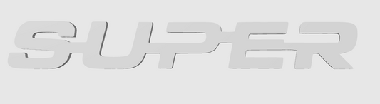 SUPER – Logo et décorations modernes pour setup gaming, bureau et camions. Un design unique et durable pour affirmer votre style
