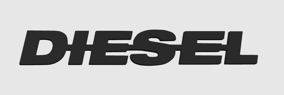 DIESEL – Logo et décorations robustes pour setup gaming, bureau et camions. Design puissant et durable pour affirmer votre univers