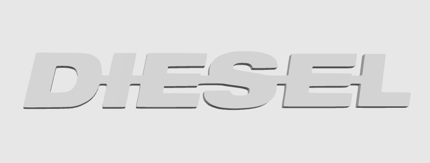 DIESEL – Logo et décorations robustes pour setup gaming, bureau et camions. Design puissant et durable pour affirmer votre univers