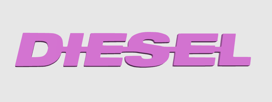 DIESEL – Logo et décorations robustes pour setup gaming, bureau et camions. Design puissant et durable pour affirmer votre univers