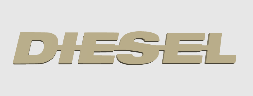 DIESEL – Logo et décorations robustes pour setup gaming, bureau et camions. Design puissant et durable pour affirmer votre univers