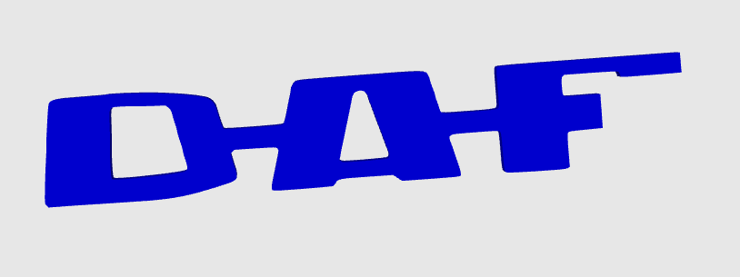DAF – Logo et décorations puissantes pour setup gaming, bureau et camions. Un design robuste et durable pour un style affirmé