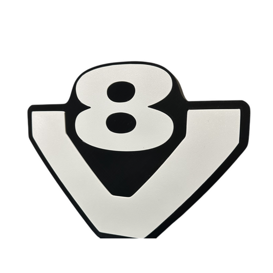 Logo V8 Lumineux Mural Ou Bureau