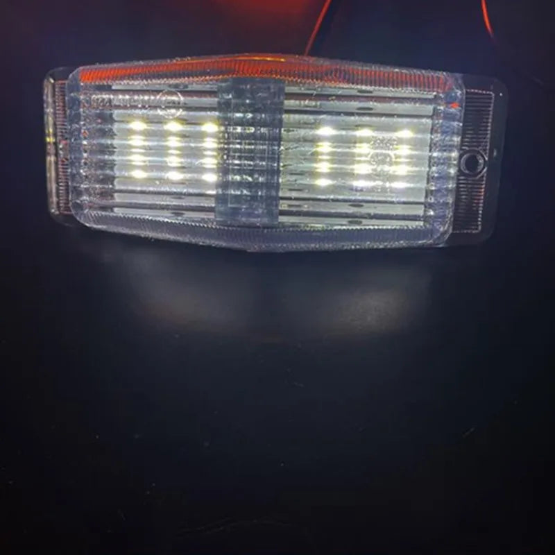 2Pcs Amber White LED Truck Scania Front Grille lights DAF grille lamp For Volvo Grille lamp Man DRL Benz truck grille lights