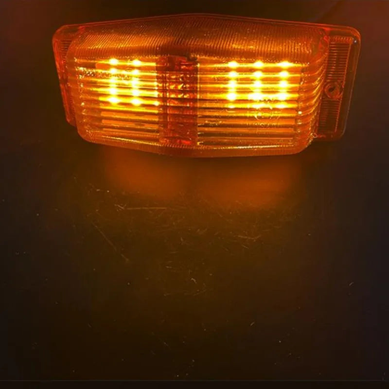 2Pcs Amber White LED Truck Scania Front Grille lights DAF grille lamp For Volvo Grille lamp Man DRL Benz truck grille lights