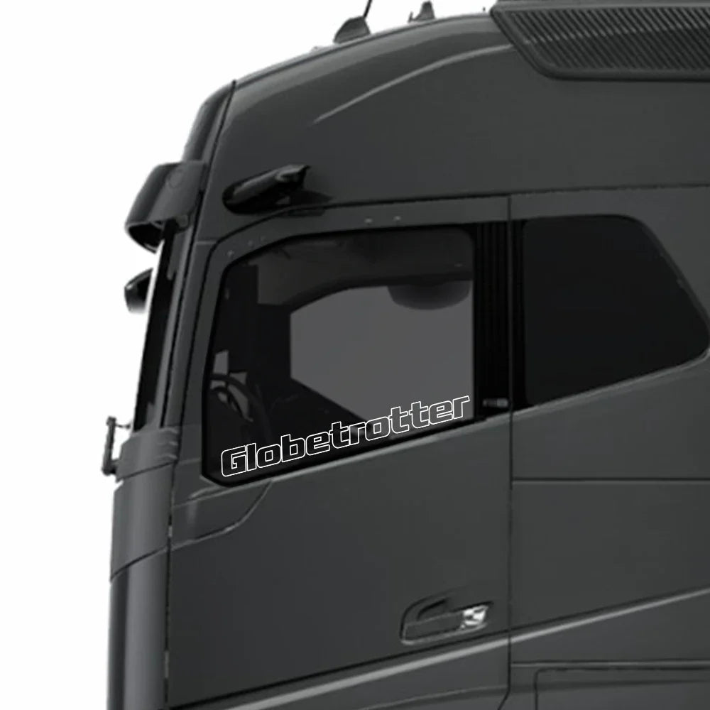 Creative GLOBETROTTER Pattern Car Windows Trim Stickers Stylish Vinyl Film Decals For Volvo FH Auto Tuning Accessories Car Decor