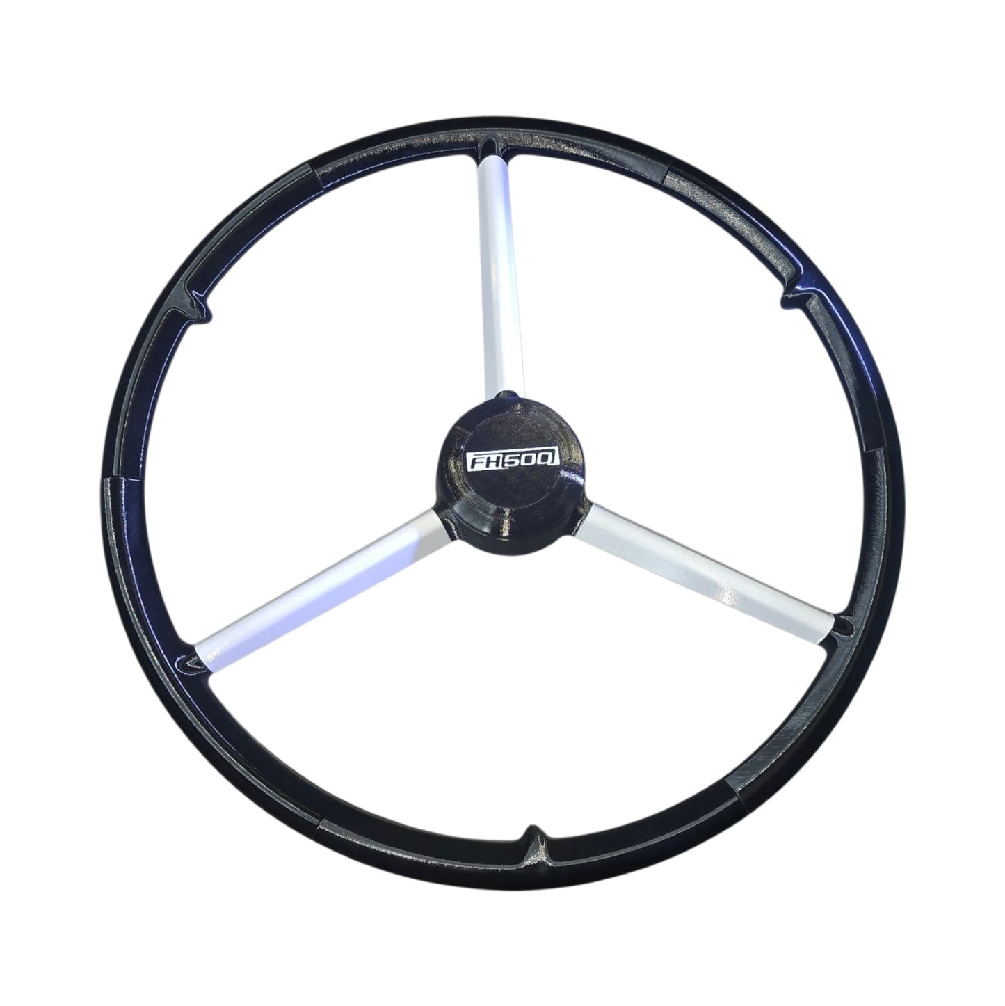 Volant 50 cm Noir et Branches blanc, FH500, Volant de simulation camion, décoration camion