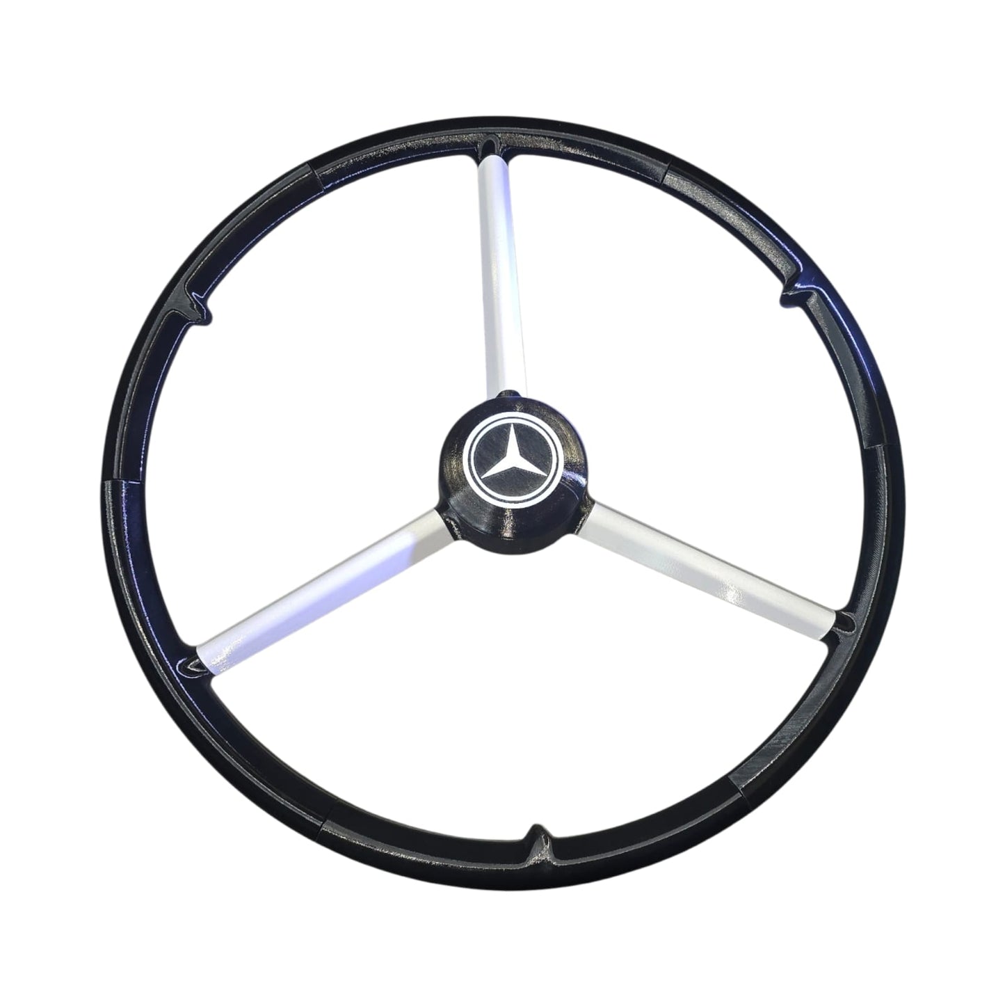 Volant 50 cm Noir et Branches blanc, Volant de simulation camion, décoration camion, custom