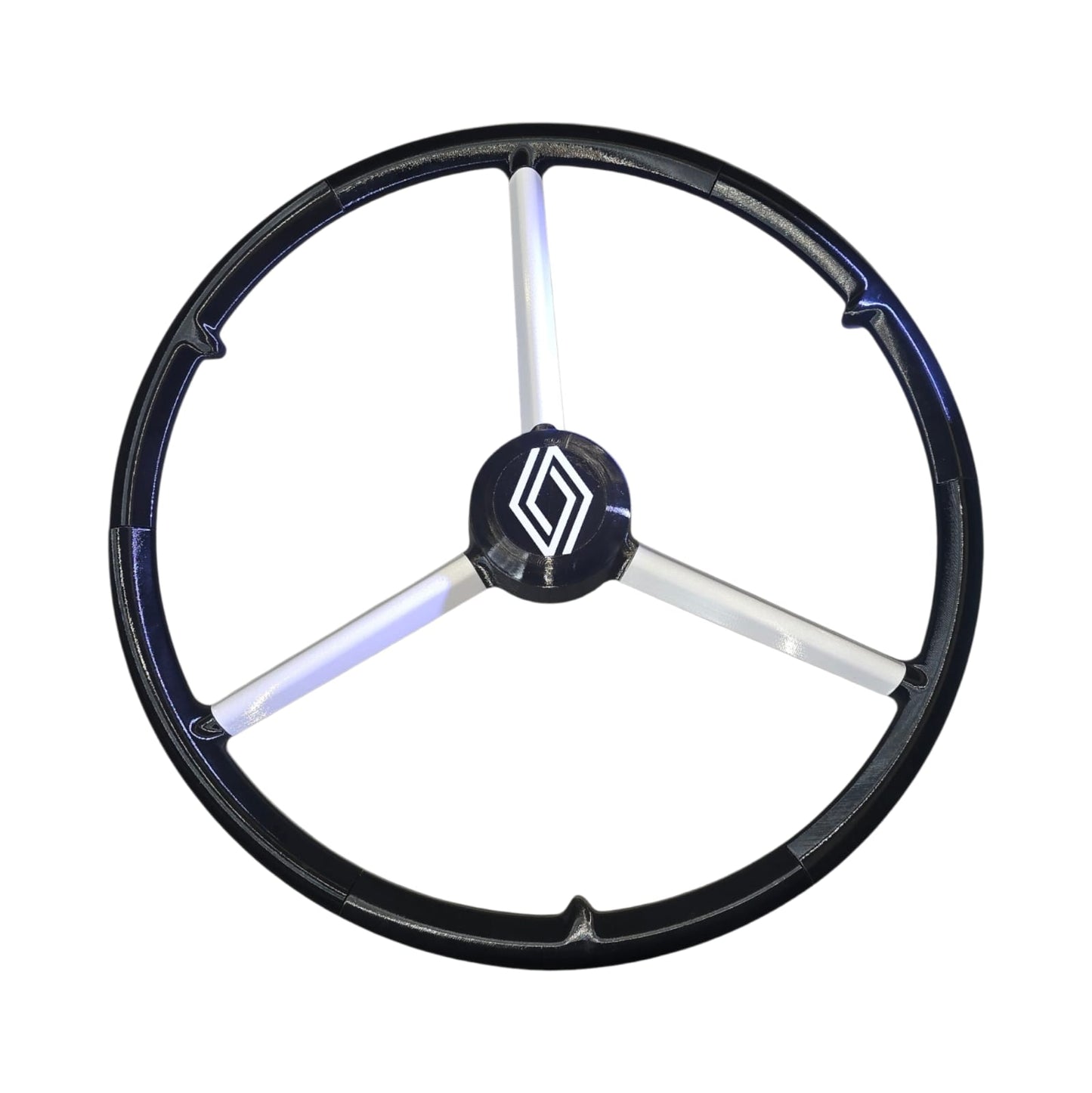 Volant 50 cm Noir et Branches blanc, Renault, Volant de simulation camion, décoration camion, custom