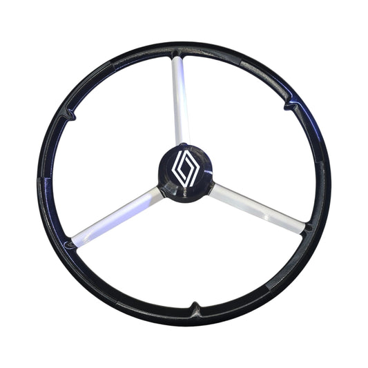 Volant 50 cm Noir et Branches blanc, Renault, Volant de simulation camion, décoration camion, custom