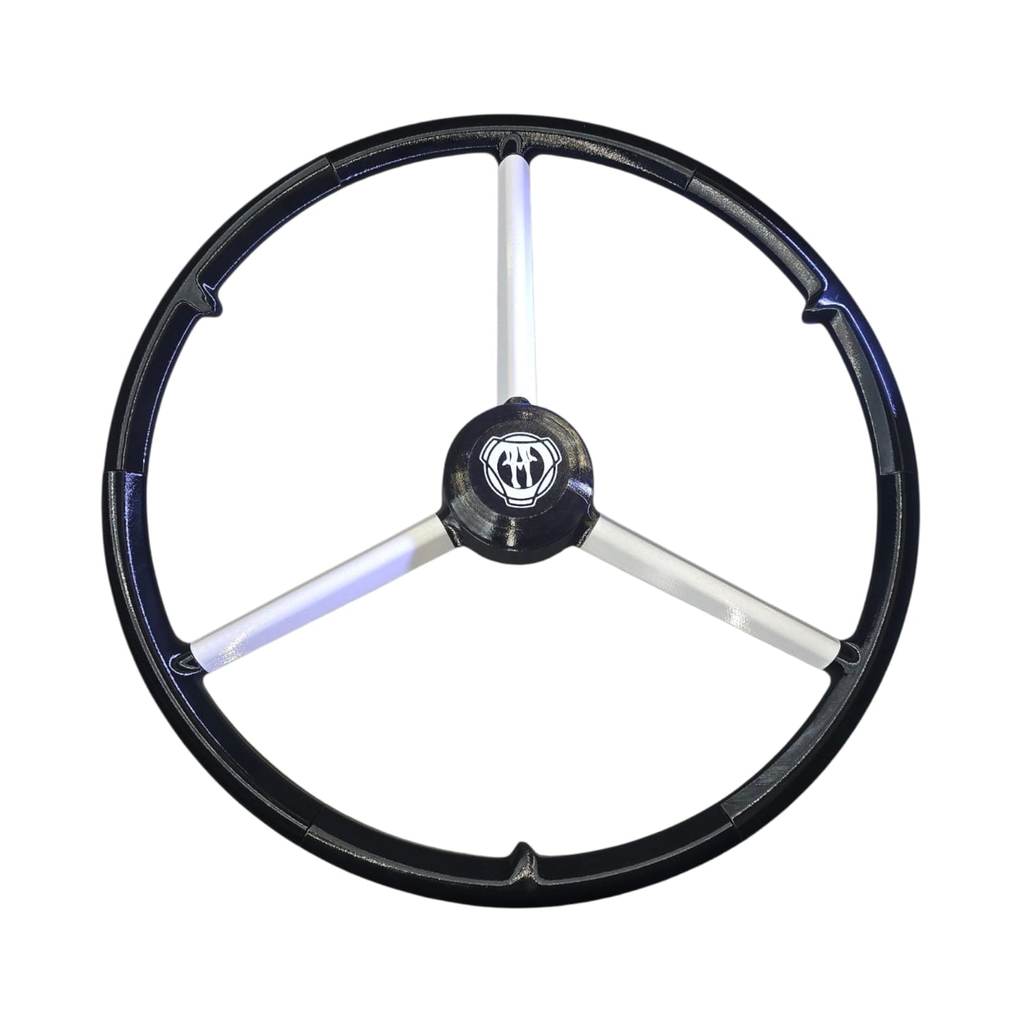 Volant 50 cm Noir et Branches blanc, Scania Femme, Volant de simulation camion, décoration camion, custom (Copie)