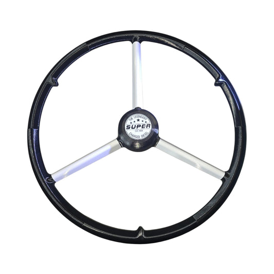 Volant 50 cm Noir et Branches blanc, SUPER, Volant de simulation camion, décoration camion, custom