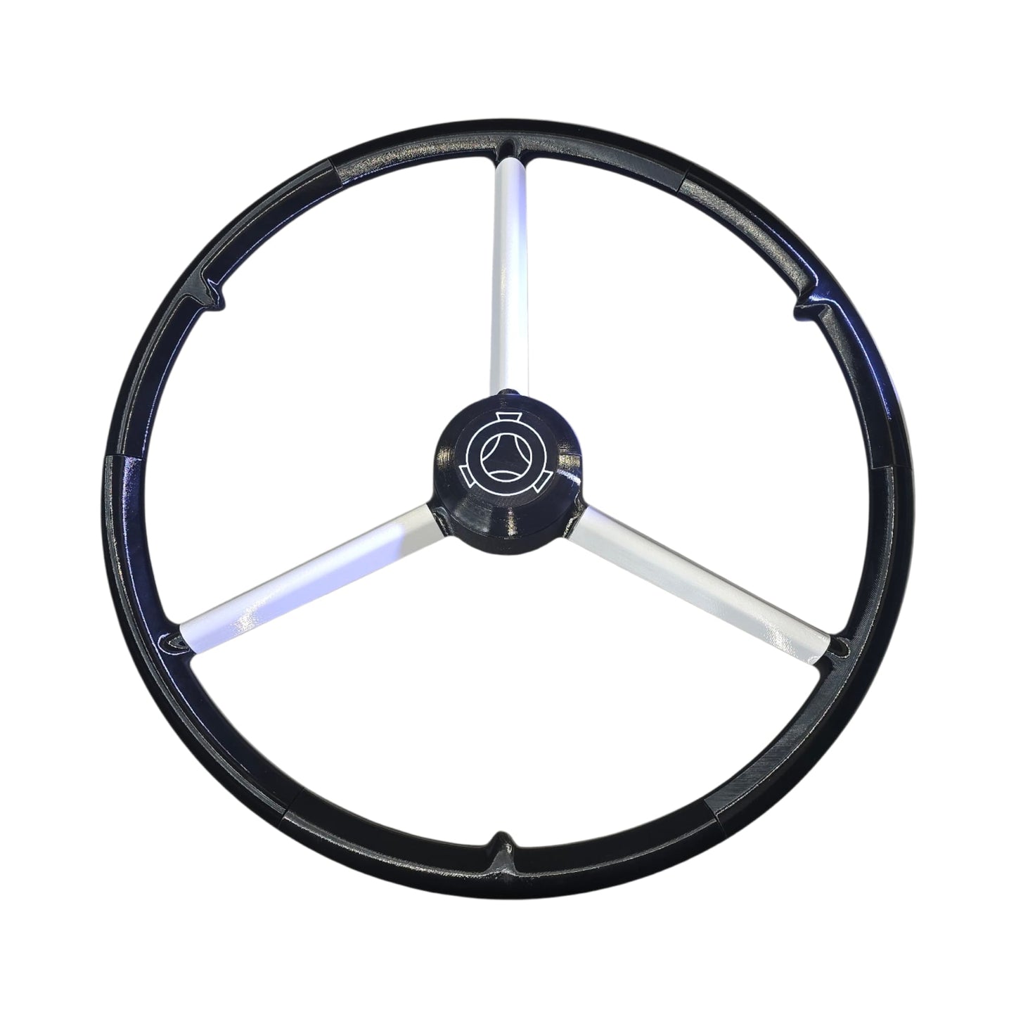 Volant 50 cm Noir et Branches blanc, VABIS Scania , Volant de simulation camion, décoration camion, custom