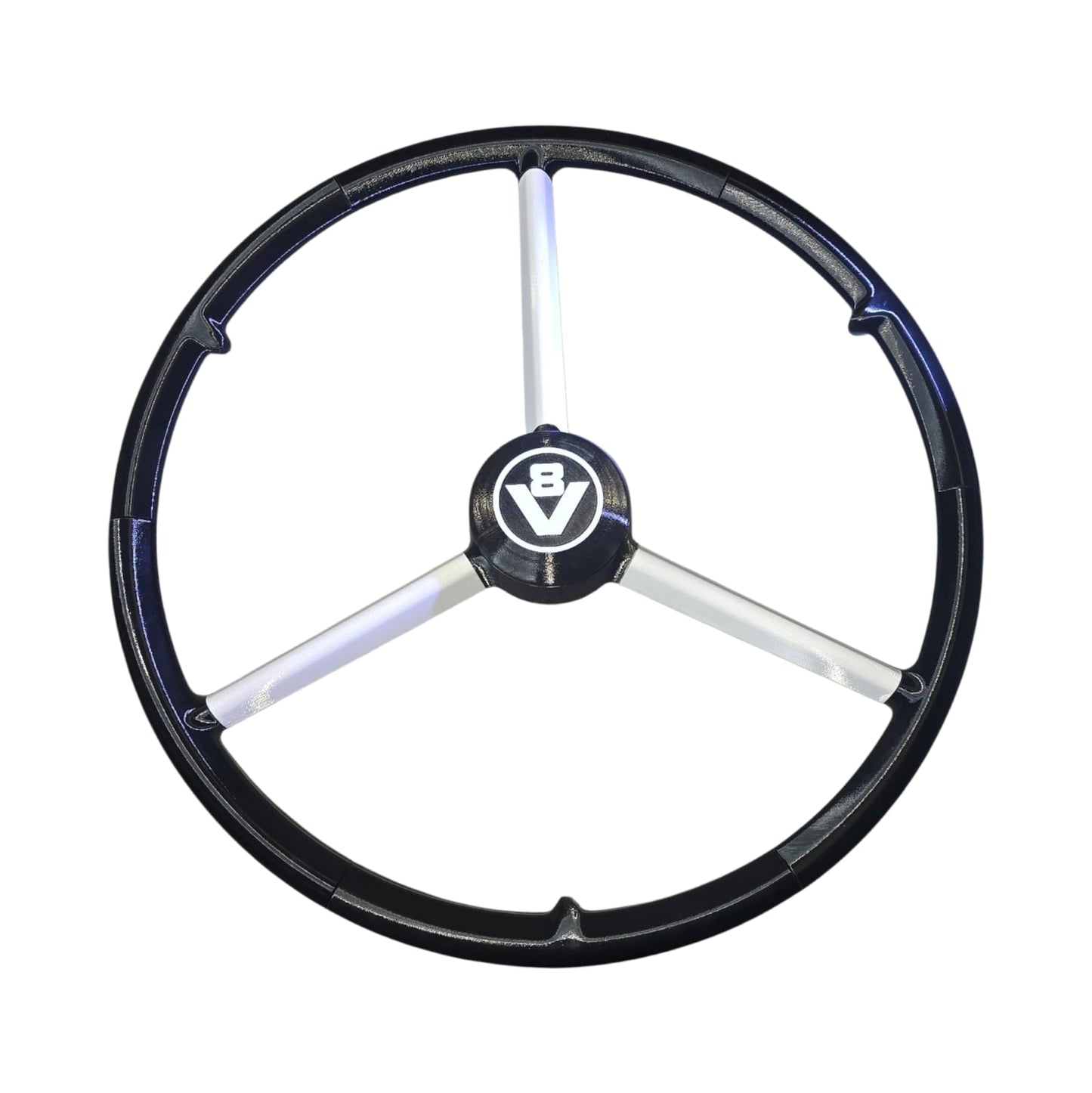 Volant 50 cm Noir et Branches blanc, V8 Scania, Volant de simulation camion, Logitech, Thrustmaster