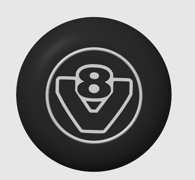 Capôt Logo Scania V8 pour volant 50cm