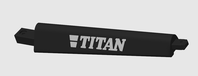 Branche Custom Logo TITAN, pour volant 3b en 50cm, Lot de 3.
