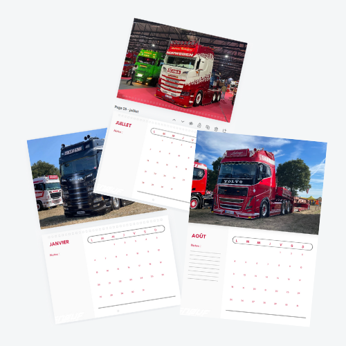 Calendrier Pignouf Club 2025 - 2€ Reversé pour l'association des camionneurs du coeurs