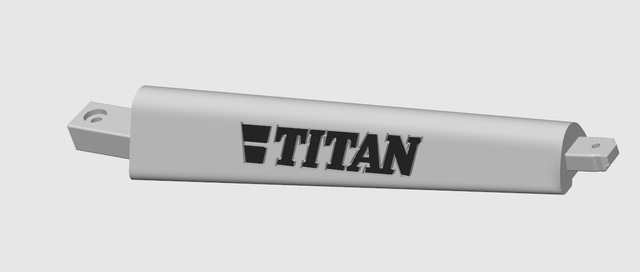 Branche Custom Logo TITAN, pour volant 3b en 50cm, Lot de 3.