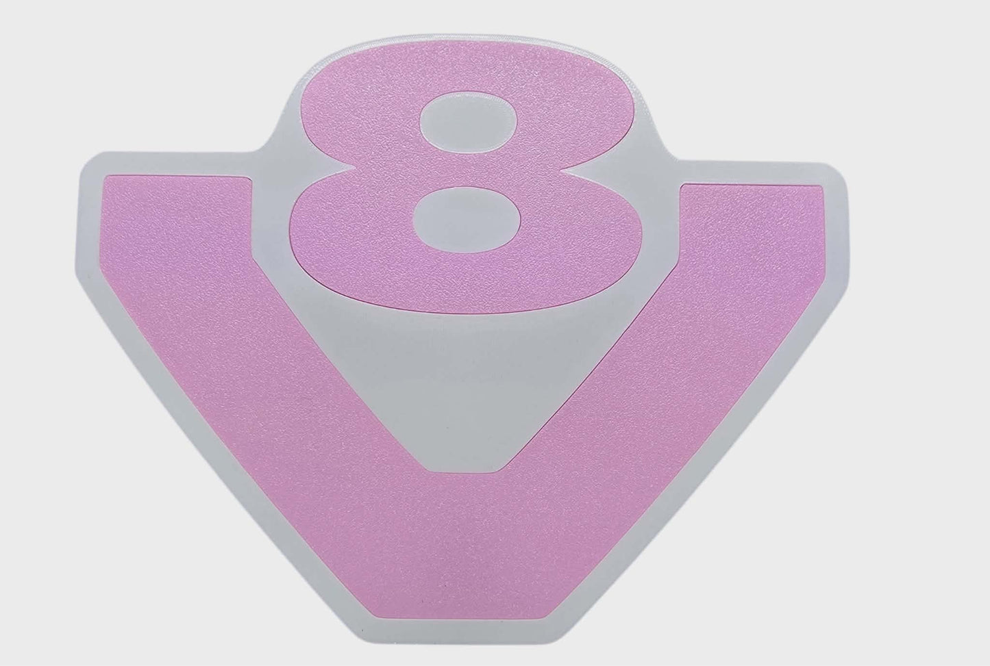 Logo V8 Rose Premium – Personnalisation Camion & Simulateur