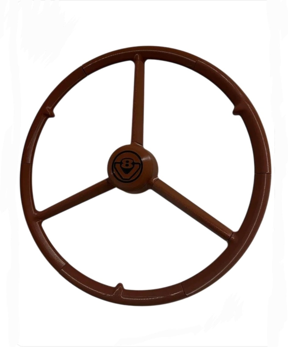 Volant 3 branches 50 cm - Scania Marron - volant de simulation Semi-remorque