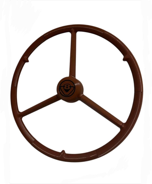 Volant 3 branches 50 cm - Scania Marron - volant de simulation Semi-remorque