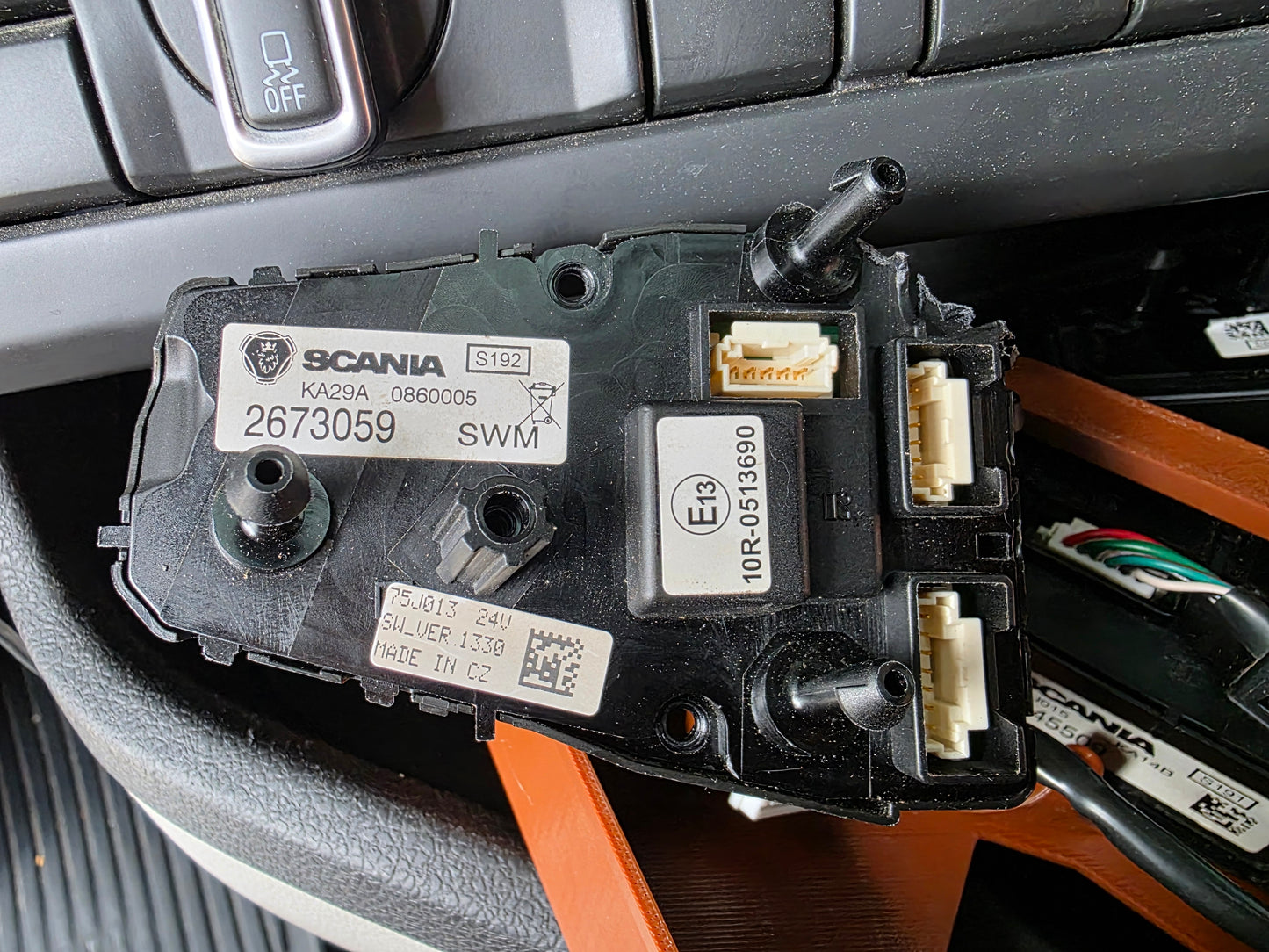 COMMANDES déportées Volant 3 Branches 50cm ou 53cm, Scania Next Génération - Compatibles, NTG, NG